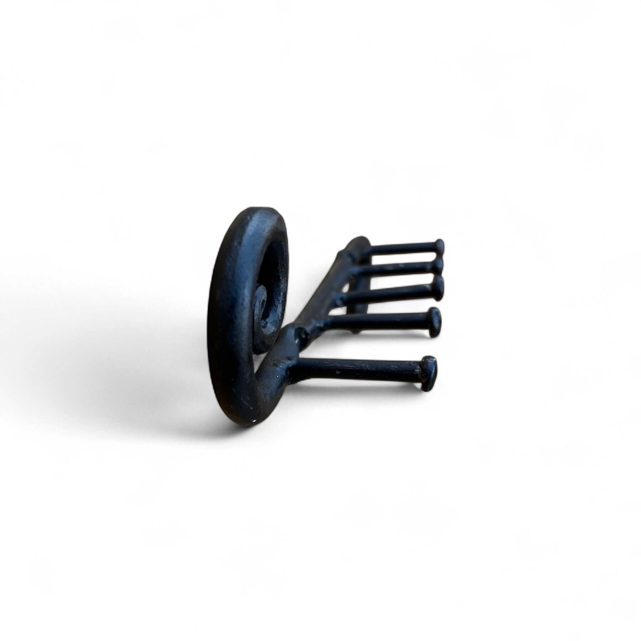 Rustic iron coat rack