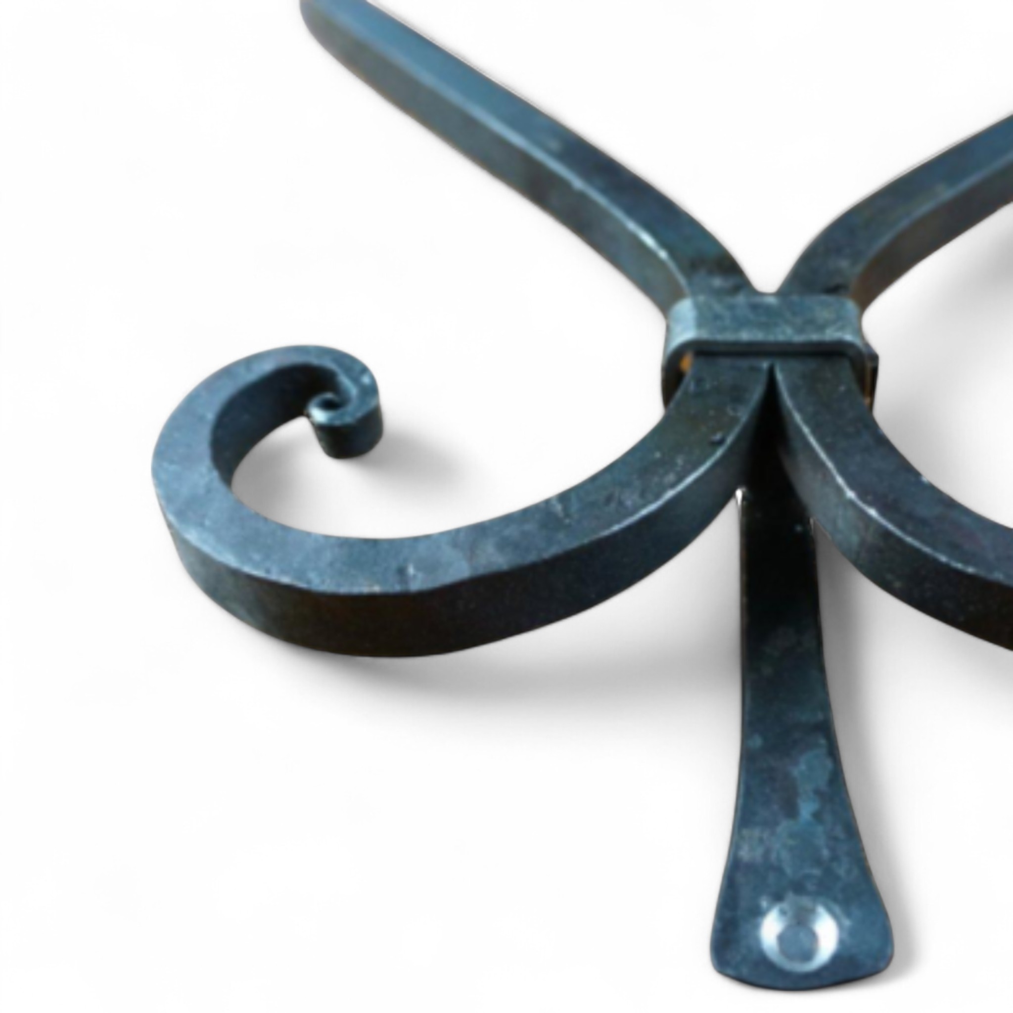 Hand forged iron heart Door grille