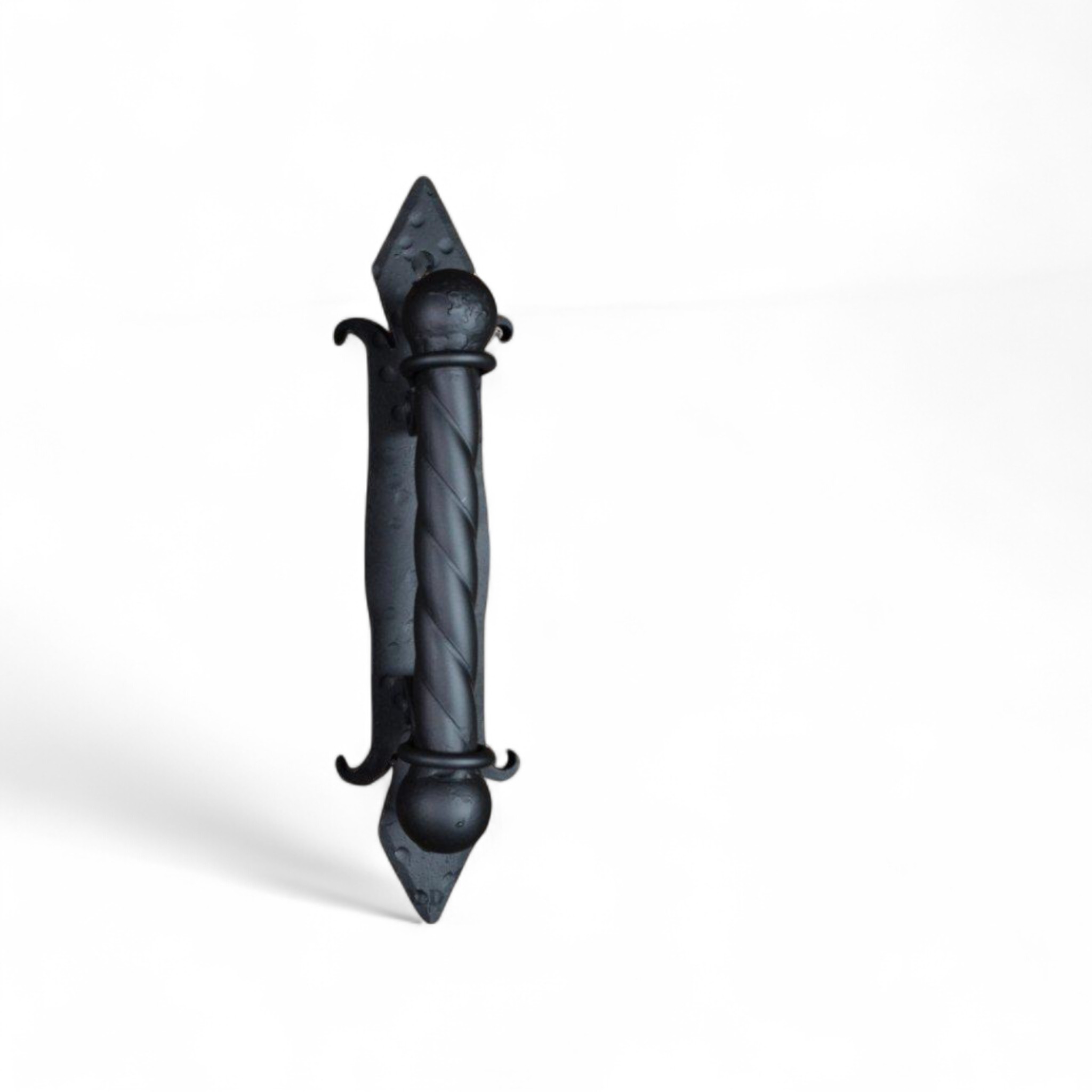 Hand forged Iron Twisted Ball end style handle